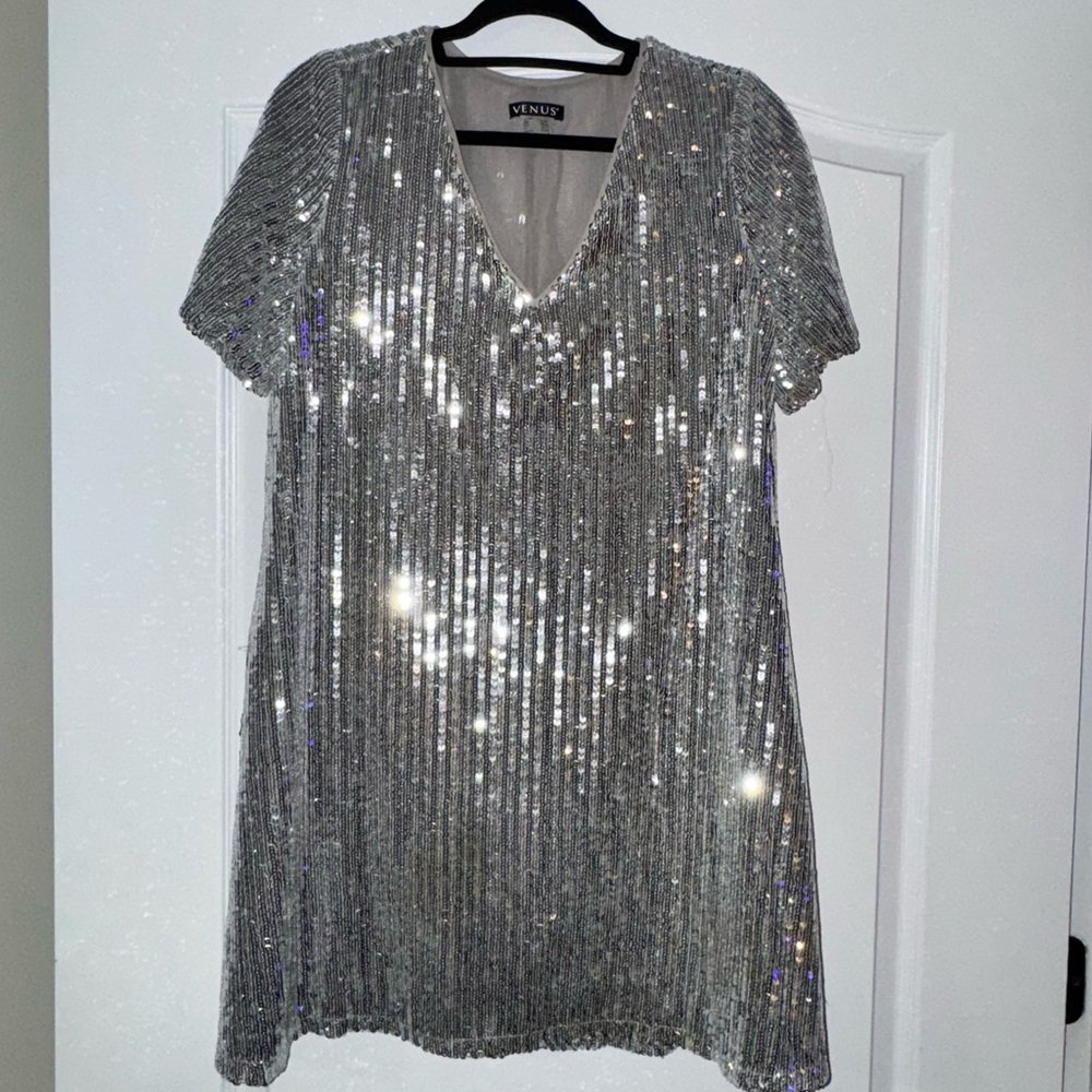Venus sequin tshirt dress